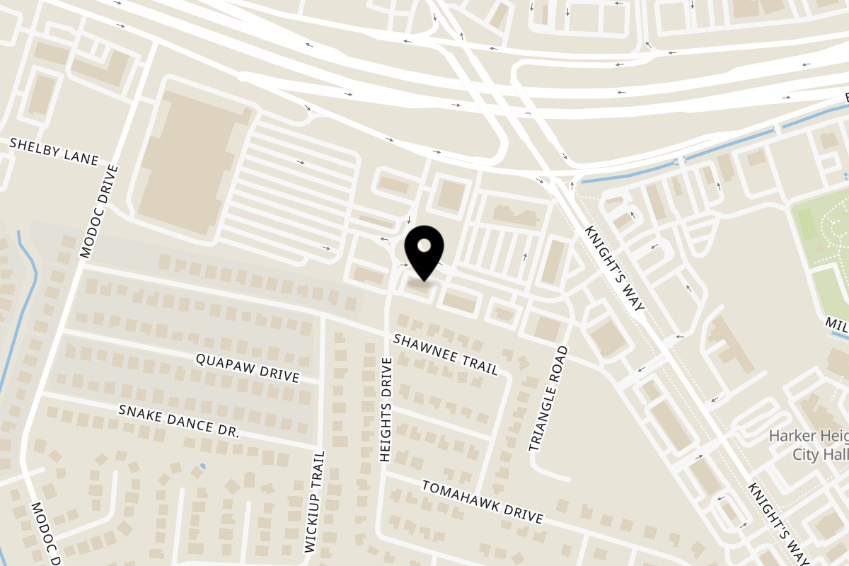 Map showing the location of Tipsy Cowboy Harker Heights on 200 Commercial Dr #103 in Harker Heights